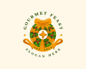 Christmas Festive Wreath logo