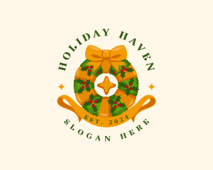 Christmas Festive Wreath logo