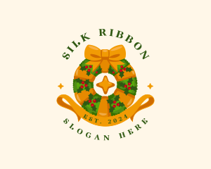 Christmas Festive Wreath logo design