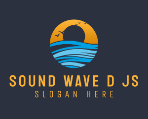 Sunset Ocean Holiday logo design