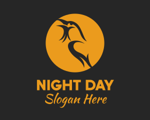 Spooky Night Crow  logo design