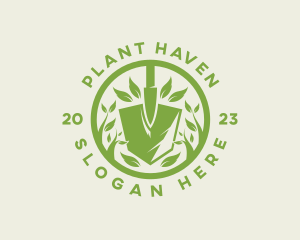 Shovel Plant Gardening logo design