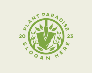 Shovel Plant Gardening logo design