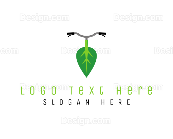 Organic Leaf Bike Logo