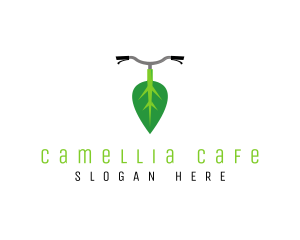 Organic Leaf Bike logo design