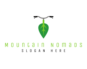 Organic Leaf Bike logo design