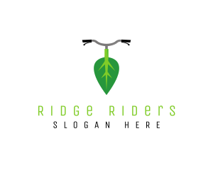 Organic Leaf Bike logo design