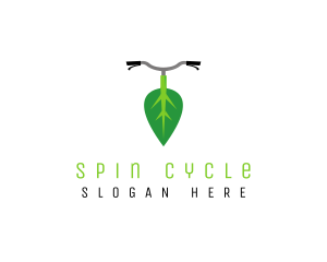 Organic Leaf Bike logo design