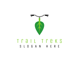 Organic Leaf Bike logo design