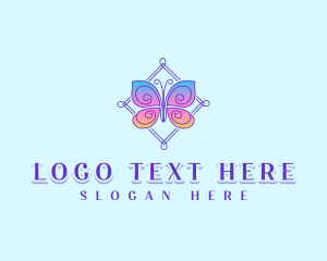 Elegant Feminine Butterfly  logo