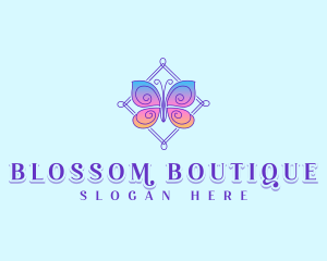 Elegant Feminine Butterfly  logo design