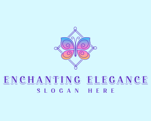 Elegant Feminine Butterfly  logo design