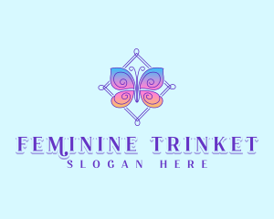 Elegant Feminine Butterfly  logo design