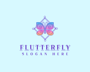 Elegant Feminine Butterfly  logo