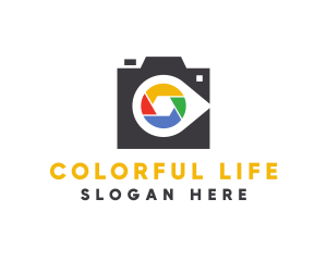 Colorful Shutter Studio logo design