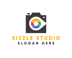 Colorful Shutter Studio logo design