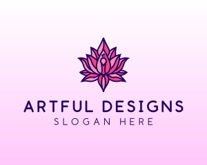 Colorful Lotus Peacock logo design