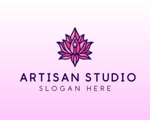 Colorful Lotus Peacock logo design