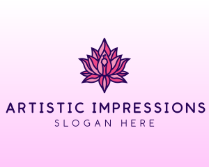 Colorful Lotus Peacock logo design