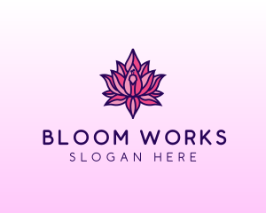 Colorful Lotus Peacock logo design