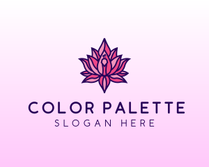 Colorful Lotus Peacock logo design