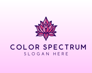 Colorful Lotus Peacock logo design