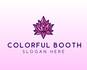 Colorful Lotus Peacock logo design