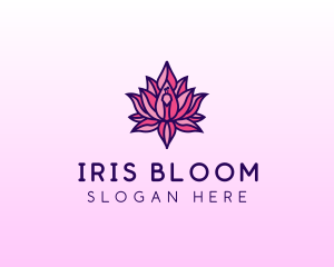 Colorful Lotus Peacock logo design