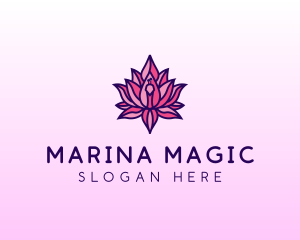 Colorful Lotus Peacock logo design