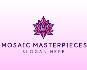 Colorful Lotus Peacock logo design