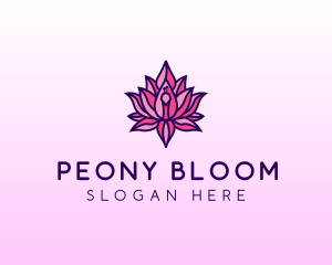 Colorful Lotus Peacock logo design