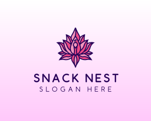 Colorful Lotus Peacock logo design