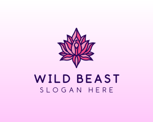 Colorful Lotus Peacock logo design