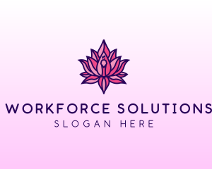 Colorful Lotus Peacock logo design