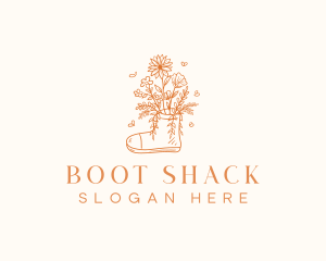 Landscaping Boot Flower logo