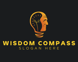 Wisdom Bulb Man logo