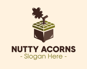 Acorn Nut Cube logo design