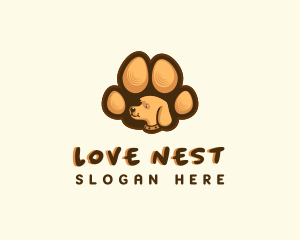 Pet Dog Paw Logo