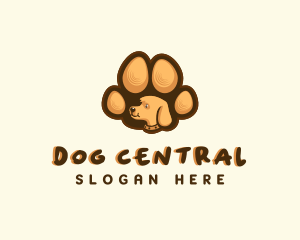 Pet Dog Paw logo design