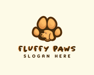 Pet Dog Paw logo design