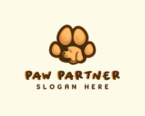 Pet Dog Paw logo design