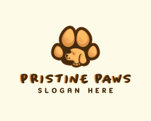 Pet Dog Paw logo design