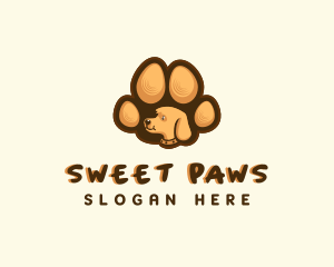 Pet Dog Paw logo design