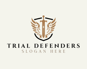 Sword Wing Defender logo design