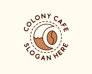 Coffee Bean Moon Cafe logo design