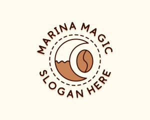 Coffee Bean Moon Cafe logo design