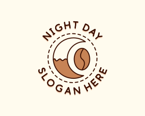 Coffee Bean Moon Cafe logo design