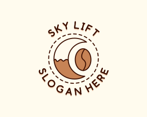 Coffee Bean Moon Cafe logo design