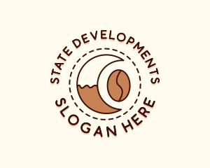 Coffee Bean Moon Cafe logo design