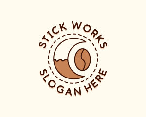 Coffee Bean Moon Cafe logo design